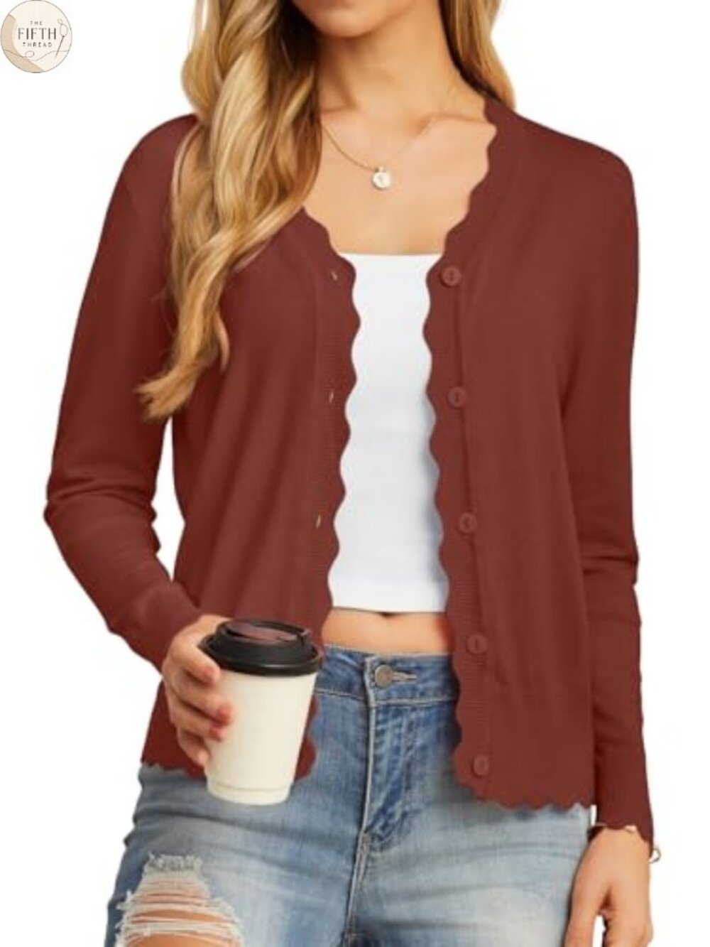 Women's Lightweight Long Sleeve V-Neck Button Down Knit Cardigan Sweater Shrug